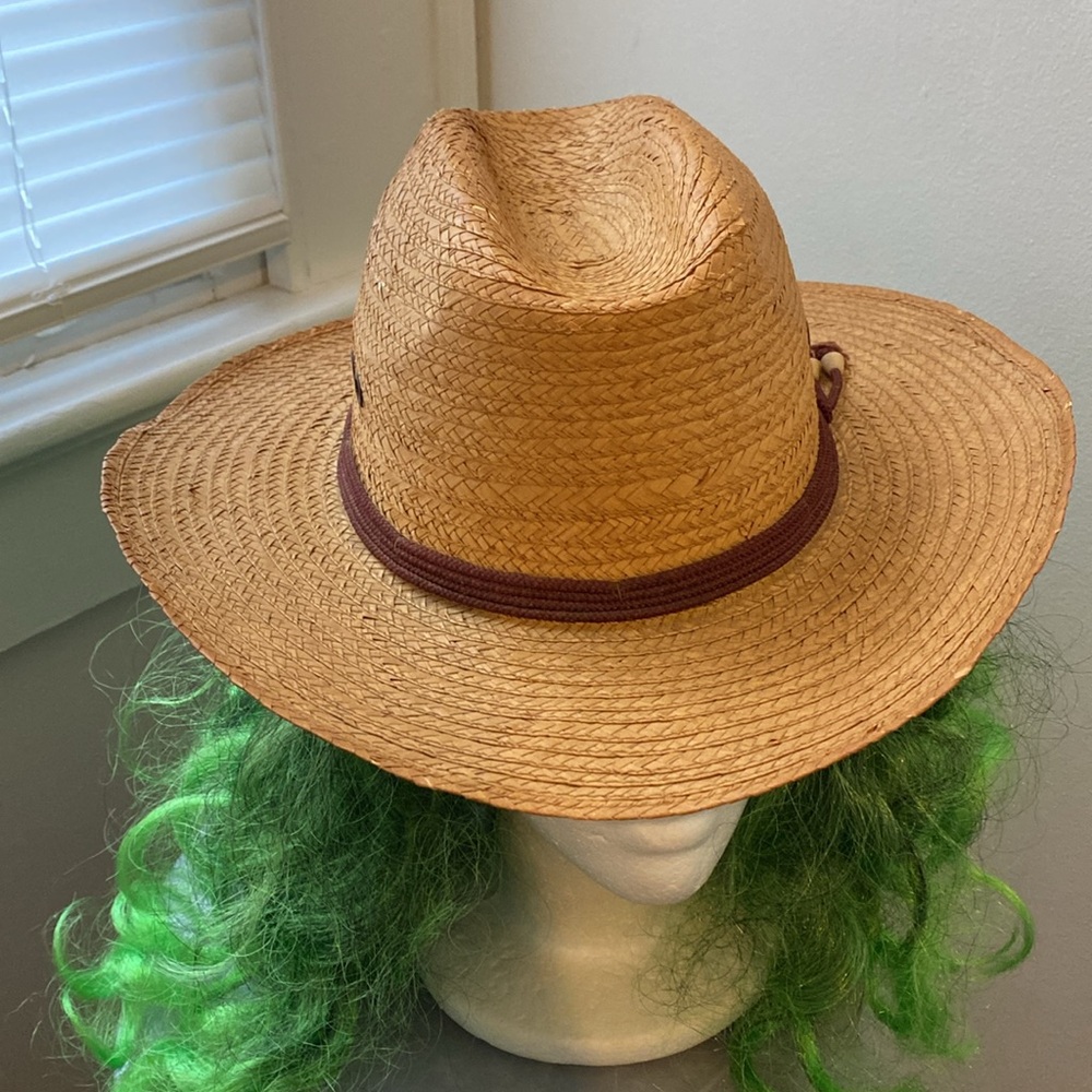 Tan color Vintage Cuauhtemoc western style summer hat Sombrero pre-owned